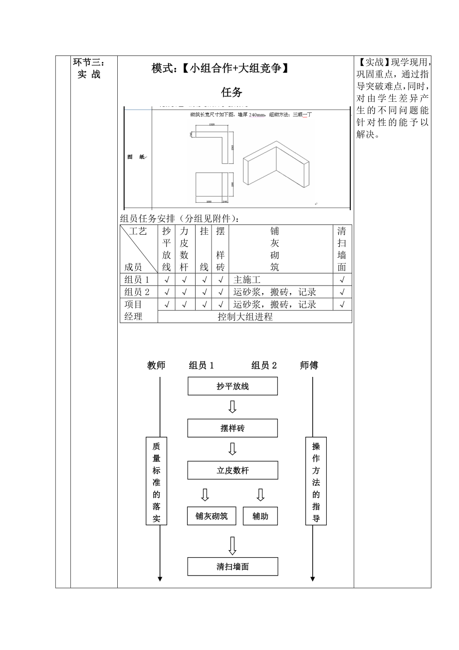 砖墙砌筑创新说课大赛教学设计方案创新说课大赛教学设计.doc