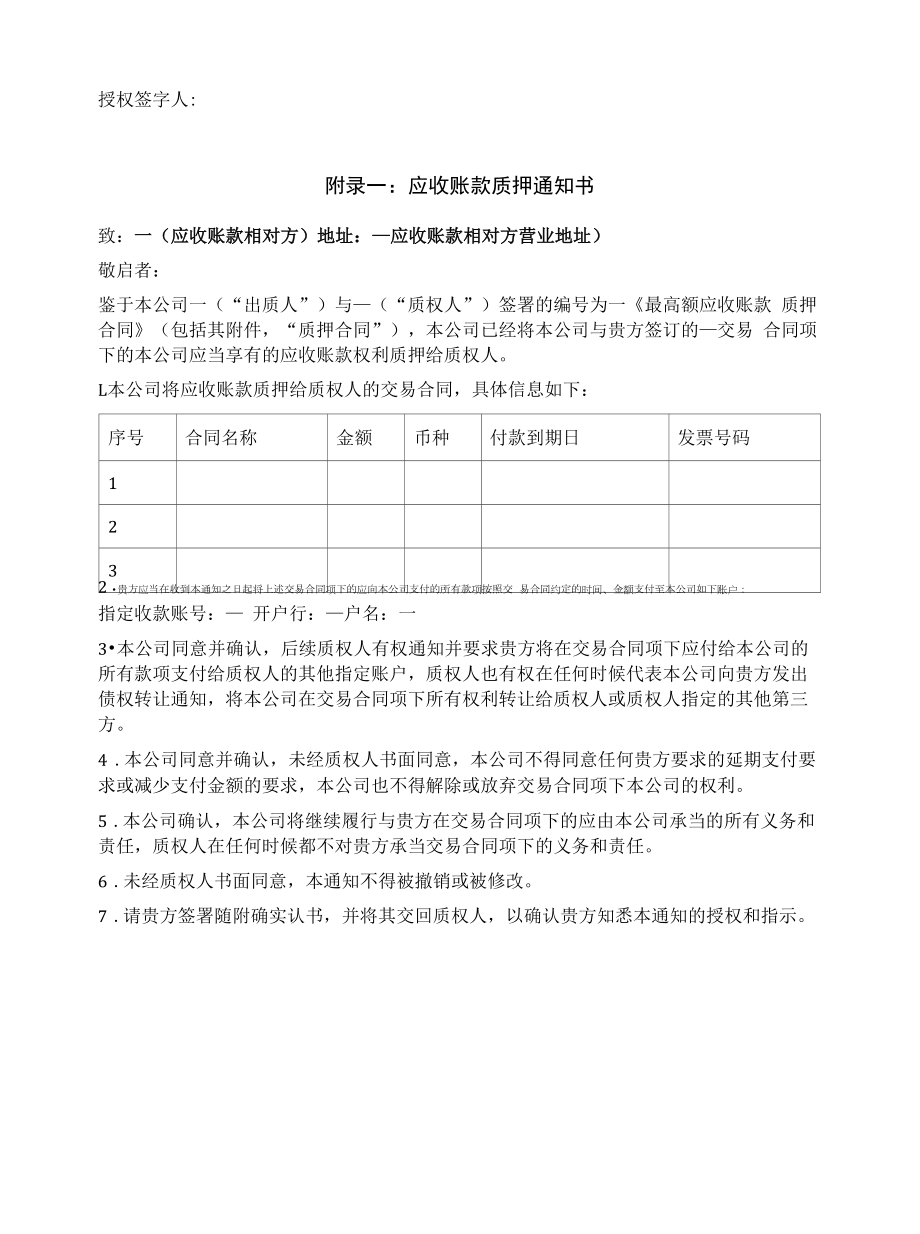 最高额应收账款质押合同协议书.doc