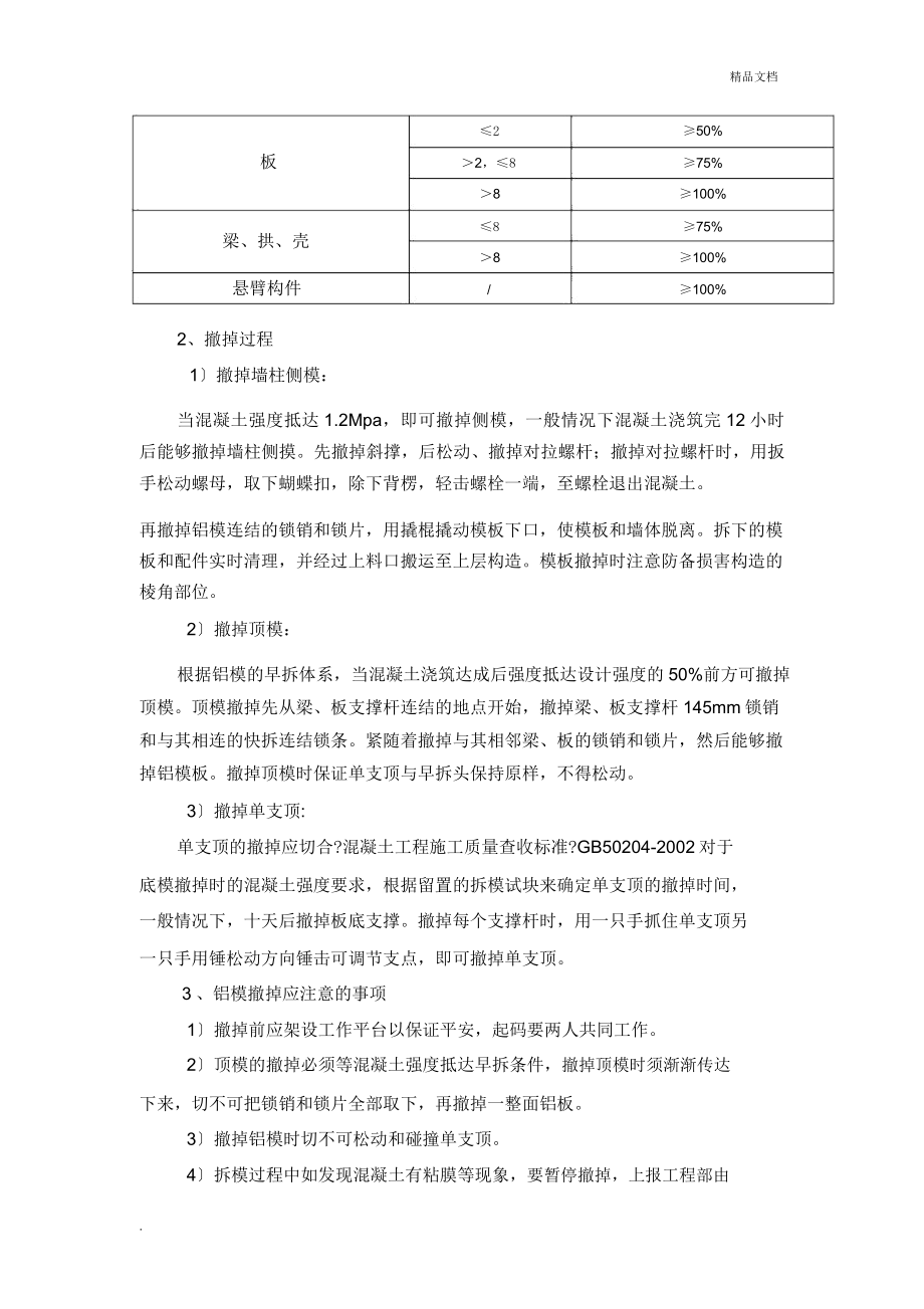 铝合金模板施工方案模板.doc