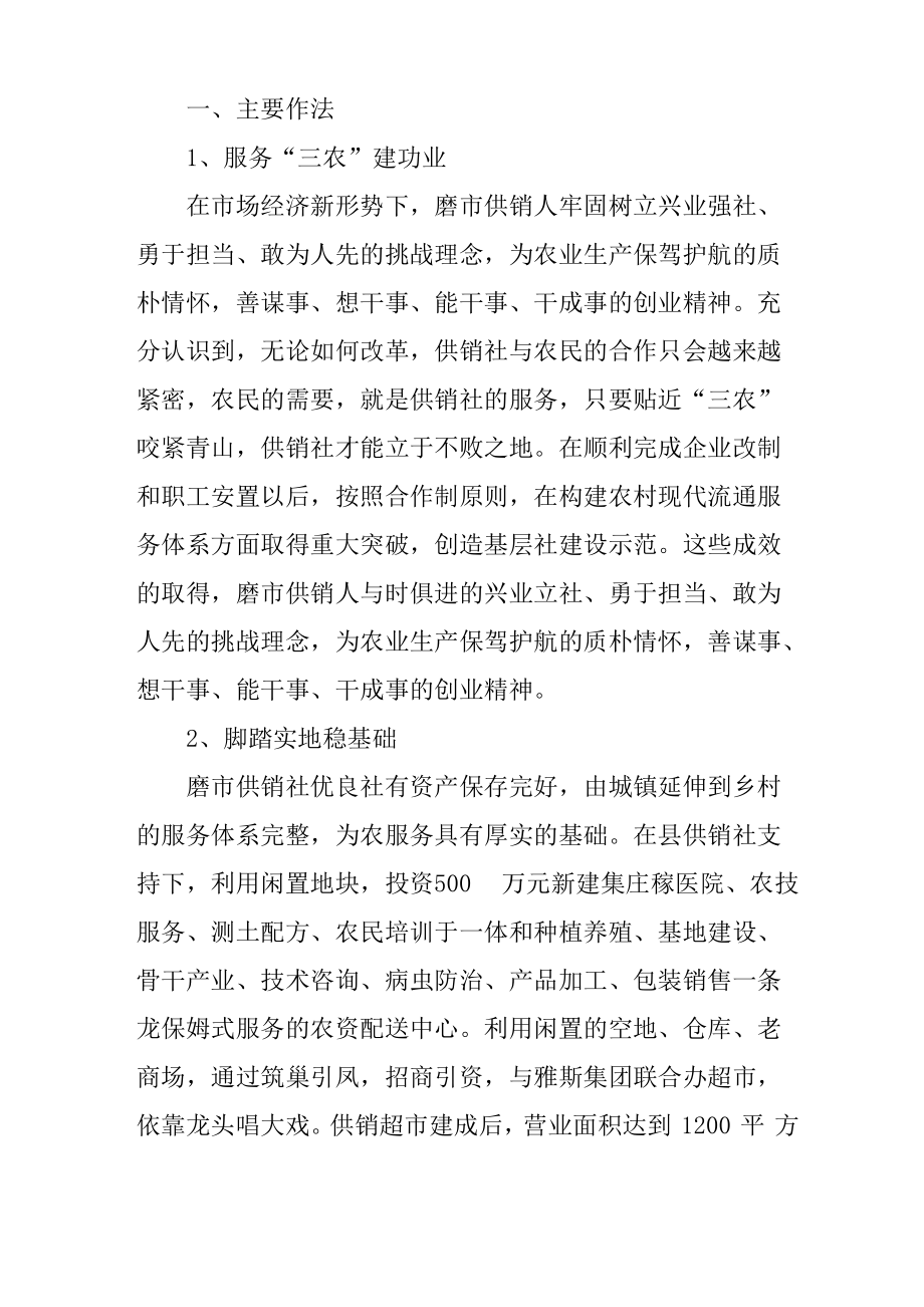 供销社企业改制案例介绍.doc