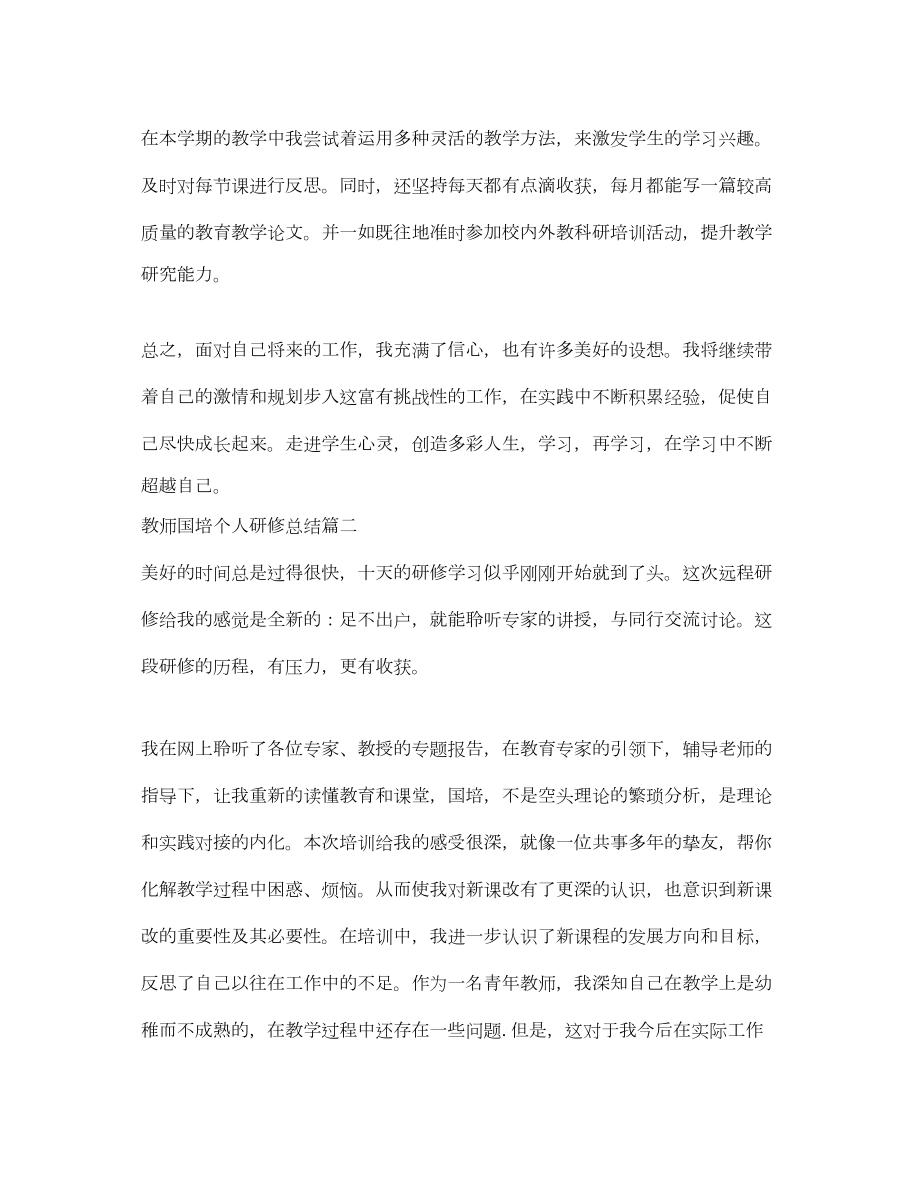 2022教师国培个人研修总结.doc