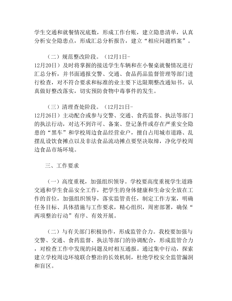 两项专项整治行动方案.doc