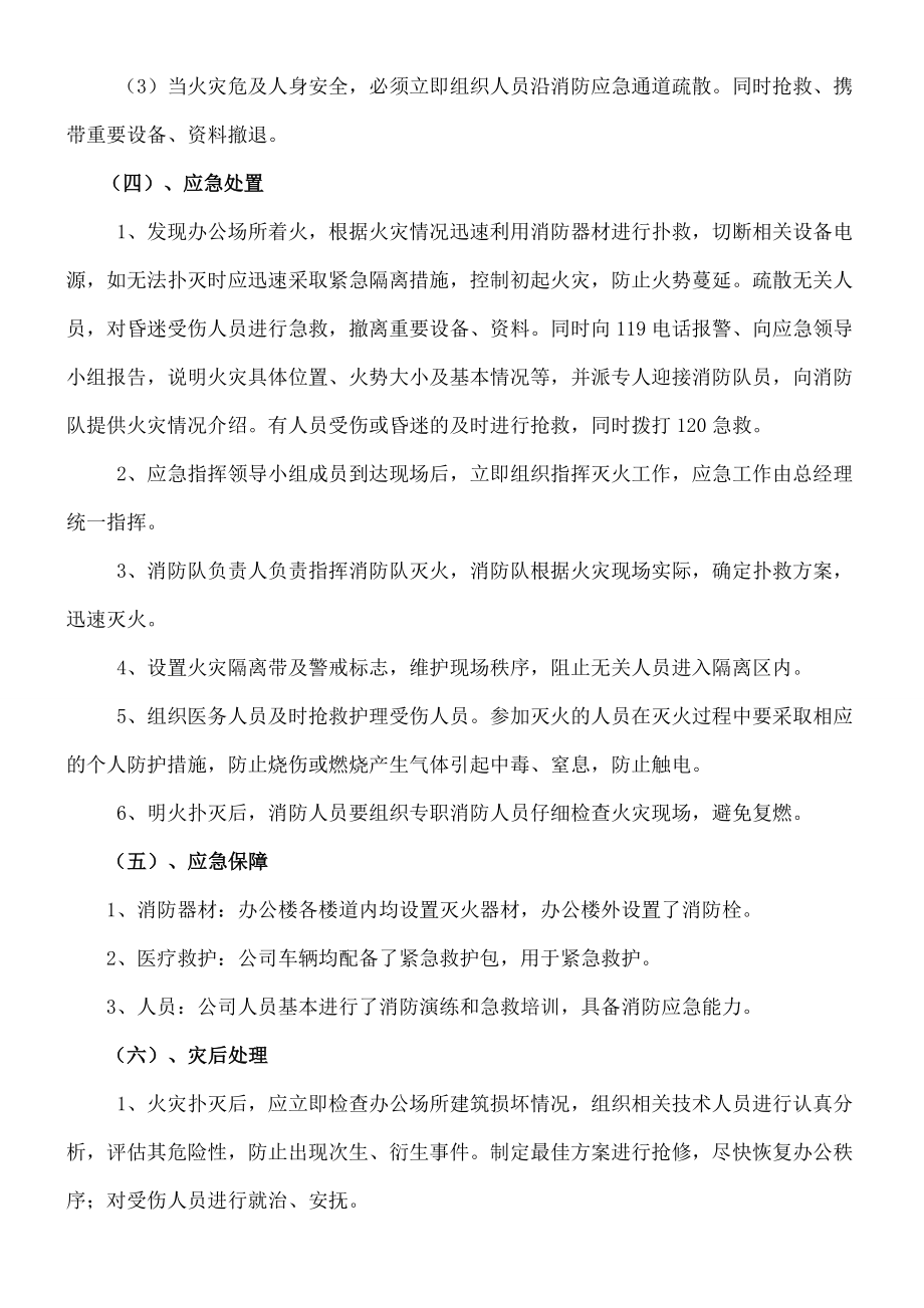 公司火灾专项应急预案.doc