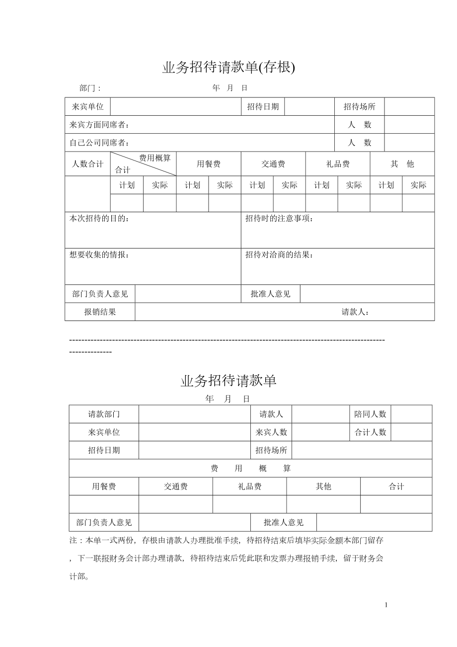 业务招待请款单.doc