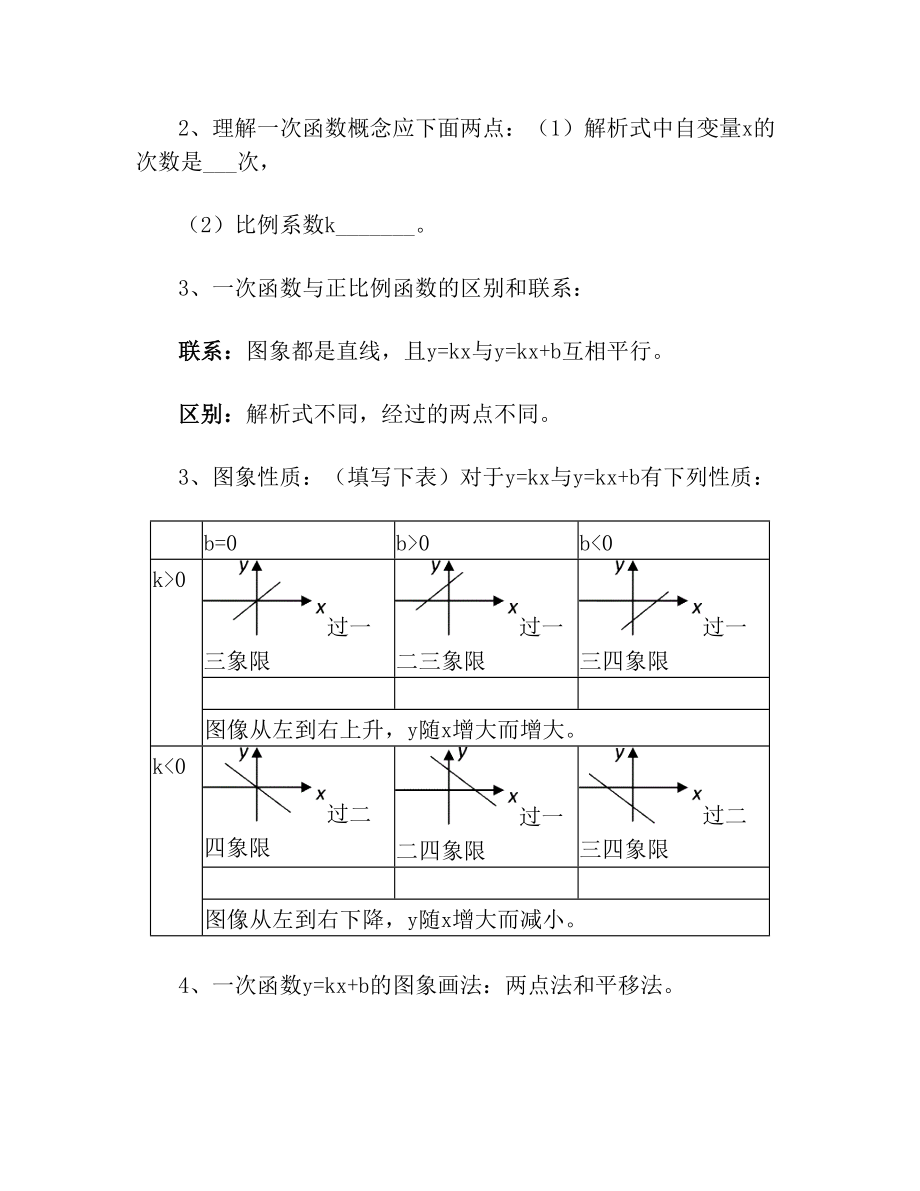 八年级数学下册4《一次函数》小结与复习(二)教案(新版)湘教版.doc