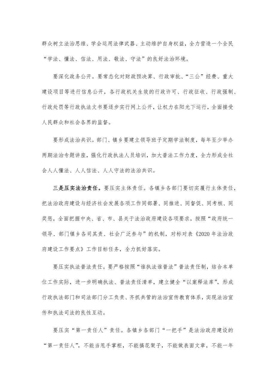 2022法治政府建设推进会讲话.doc