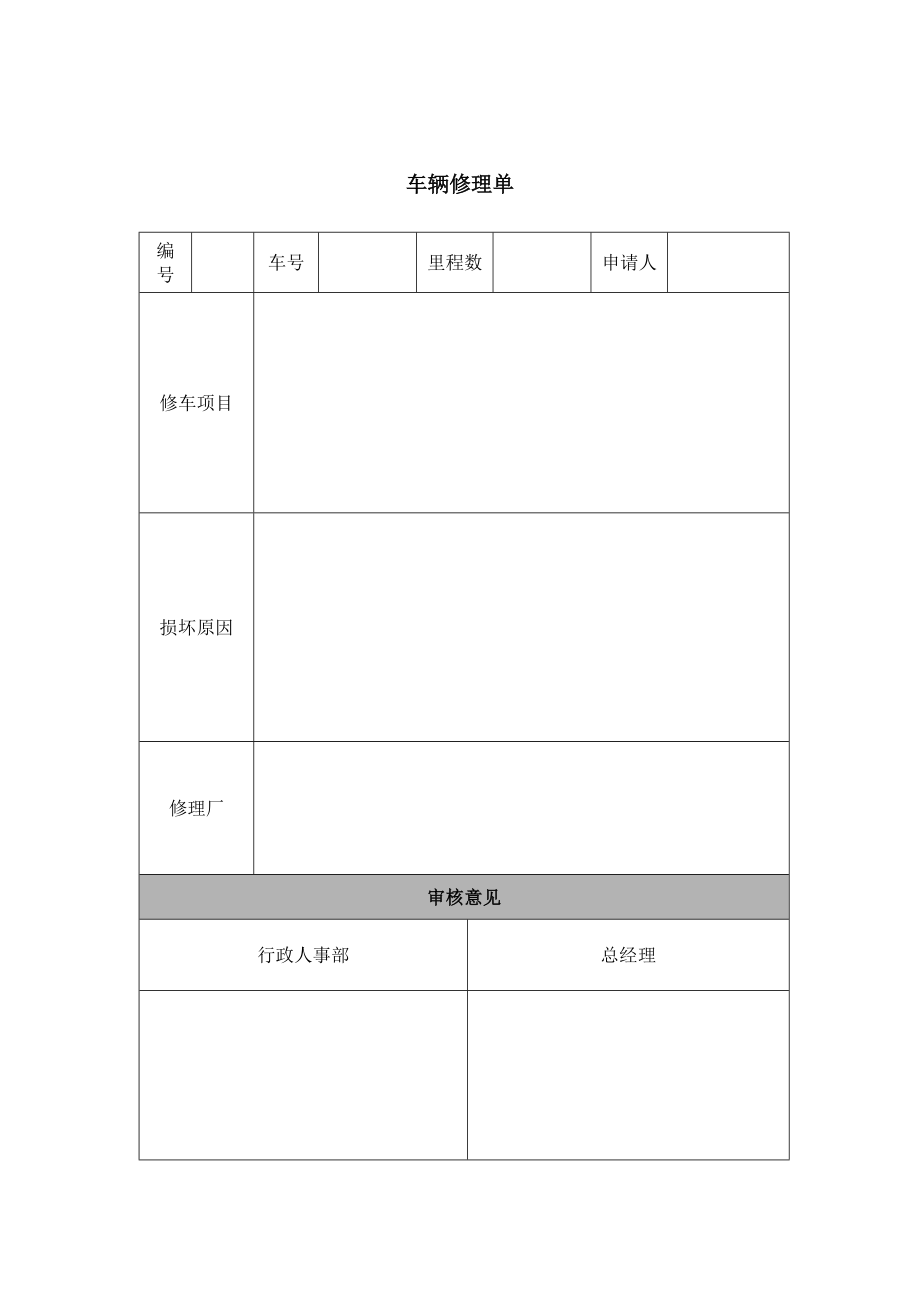 公司车辆使用管理制度范本(附表).doc