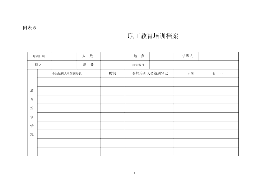 企业安全生产管理标准化表格.doc