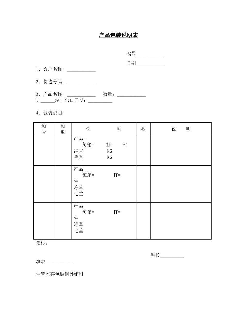 产品包装说明表Word.doc