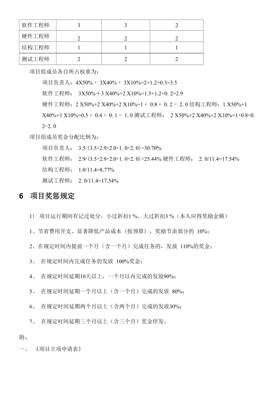 公司项目奖金分配方案.doc