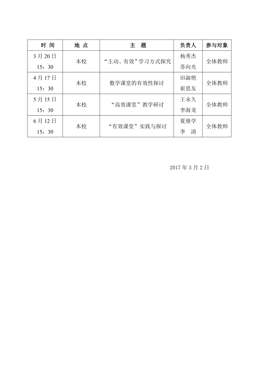 初中数学教研活动方案精编版.doc