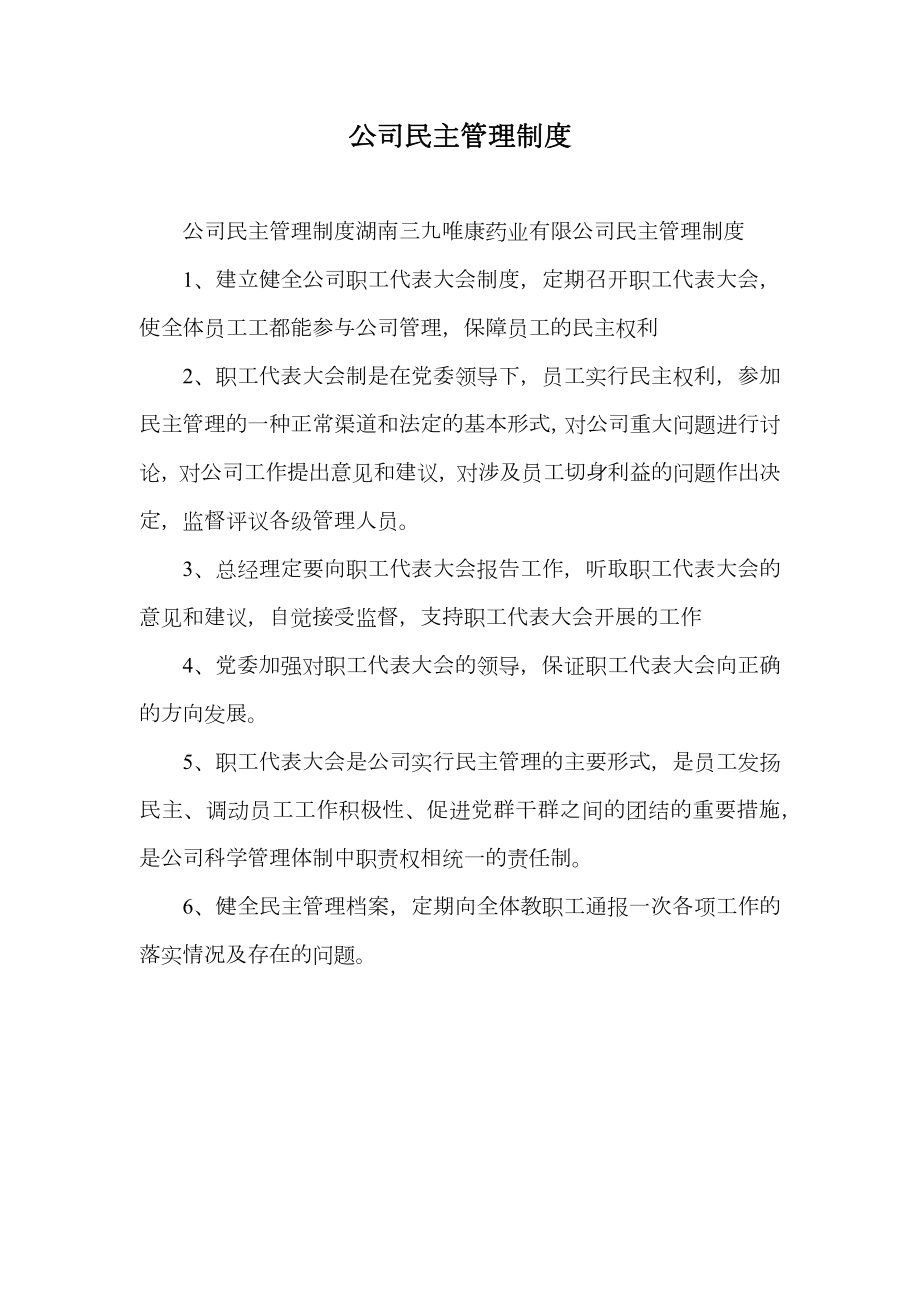 公司民主管理制度.doc