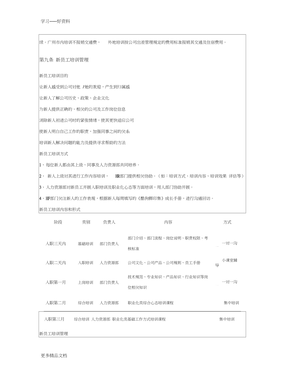 互联网公司培训制度教程文件.doc