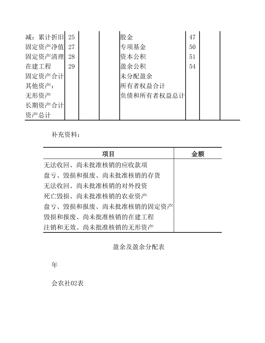 农民专业合作社资产负债表格局.doc