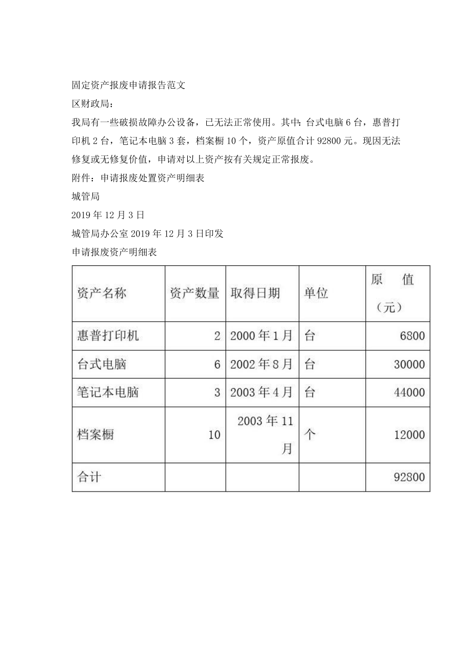 固定资产报废申请报告范文1.doc