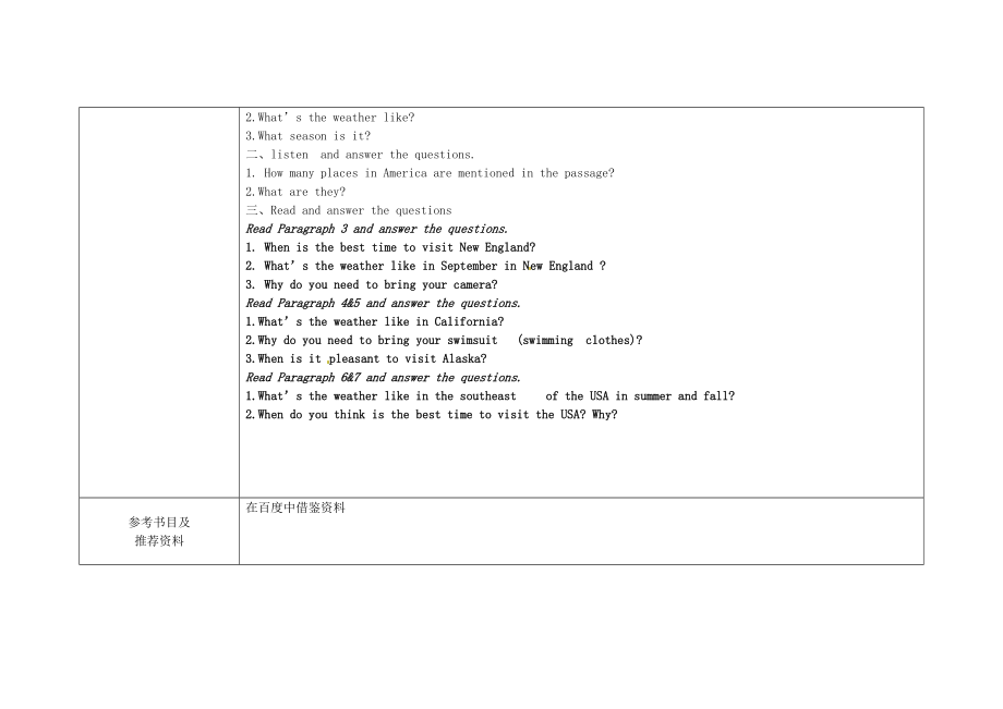 八年级英语上册Module10Unit2Theweatherisfineallyearround教案（新版）外研版(2).doc