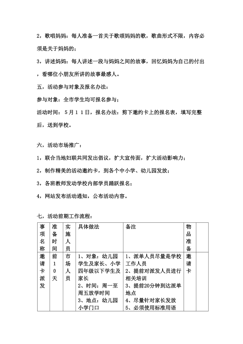 培训学校母亲节活动方案.doc