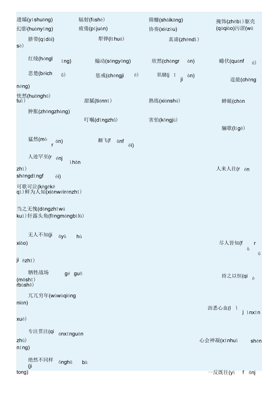 中考备考初中语文必考字词及拼音汇总.doc