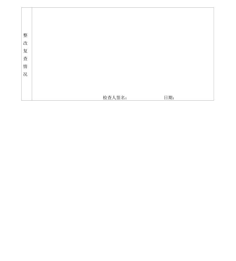 医疗质量与安全检查反馈整改表.doc