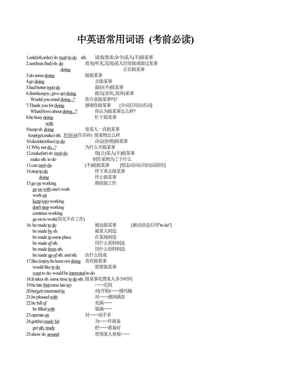 初中英语词组大全.doc