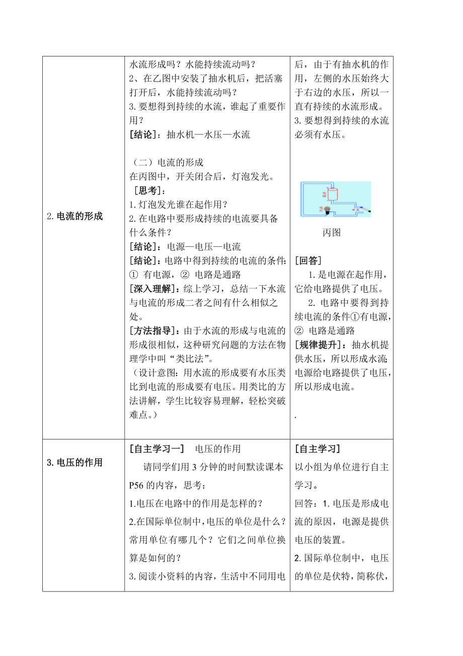 人教版九年级物理上册16.1电压教学设计及教学反思.doc