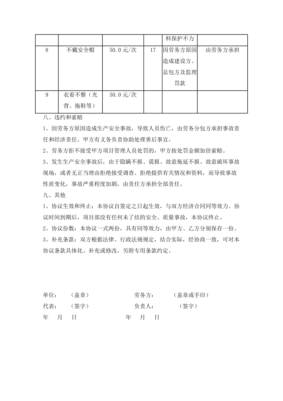 建筑工程基坑喷锚支护劳务分包协议.doc