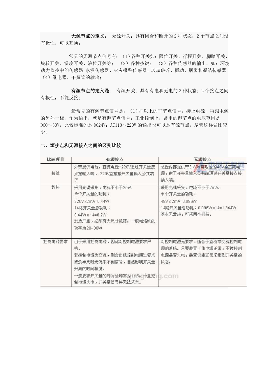 有源接点和无源接点的区别.doc