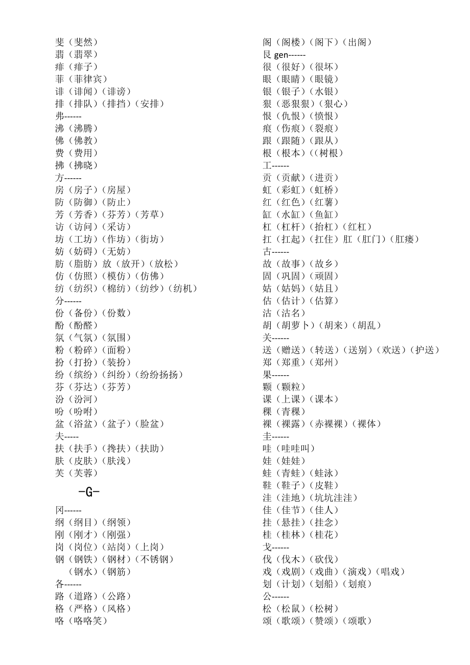 小学语文部编版常见换偏旁组词汇总.doc