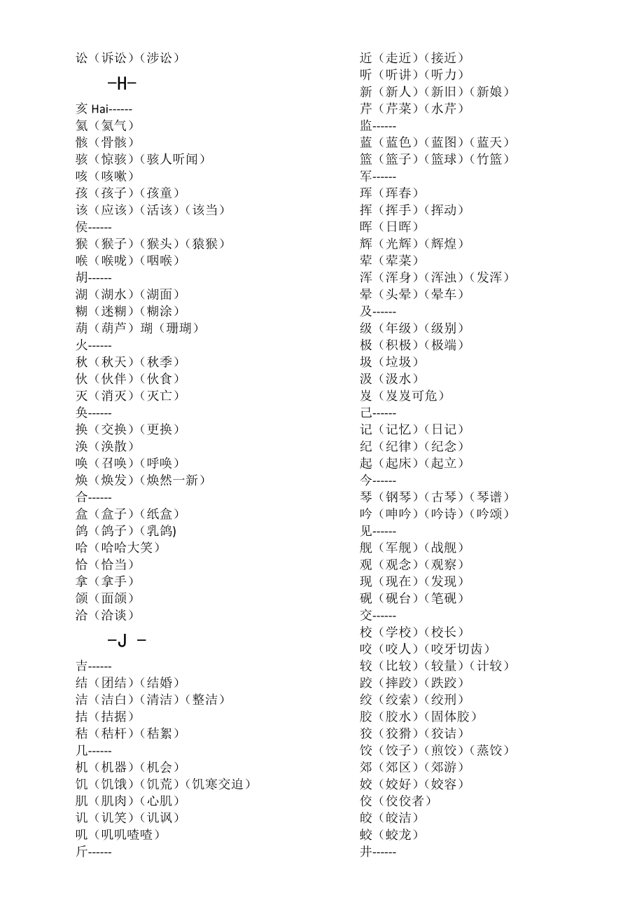 小学语文部编版常见换偏旁组词汇总.doc