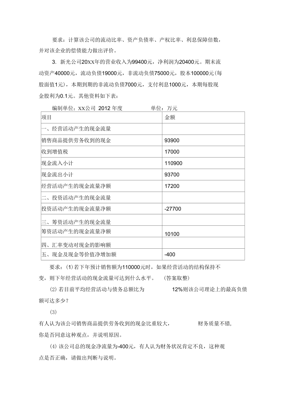 报表分析报告复习2.doc