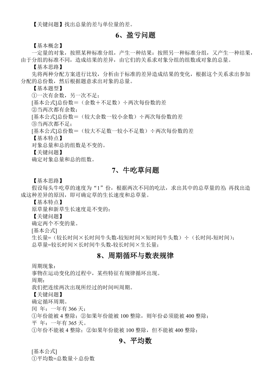 小学数学小升初必考奥数公式汇总（共34个）（直接打印每生一份学习）.doc