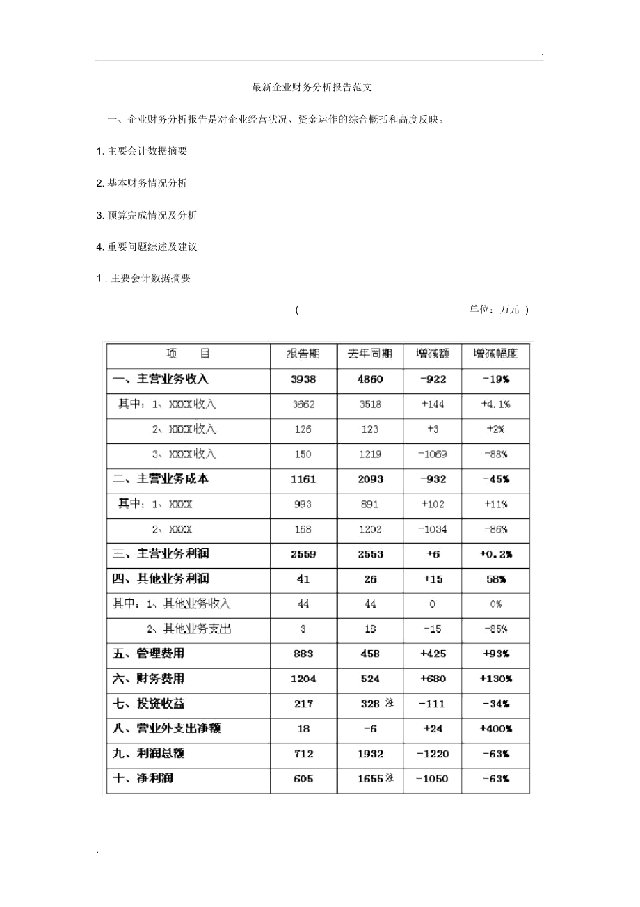 最新企业财务分析报告范文(3).doc