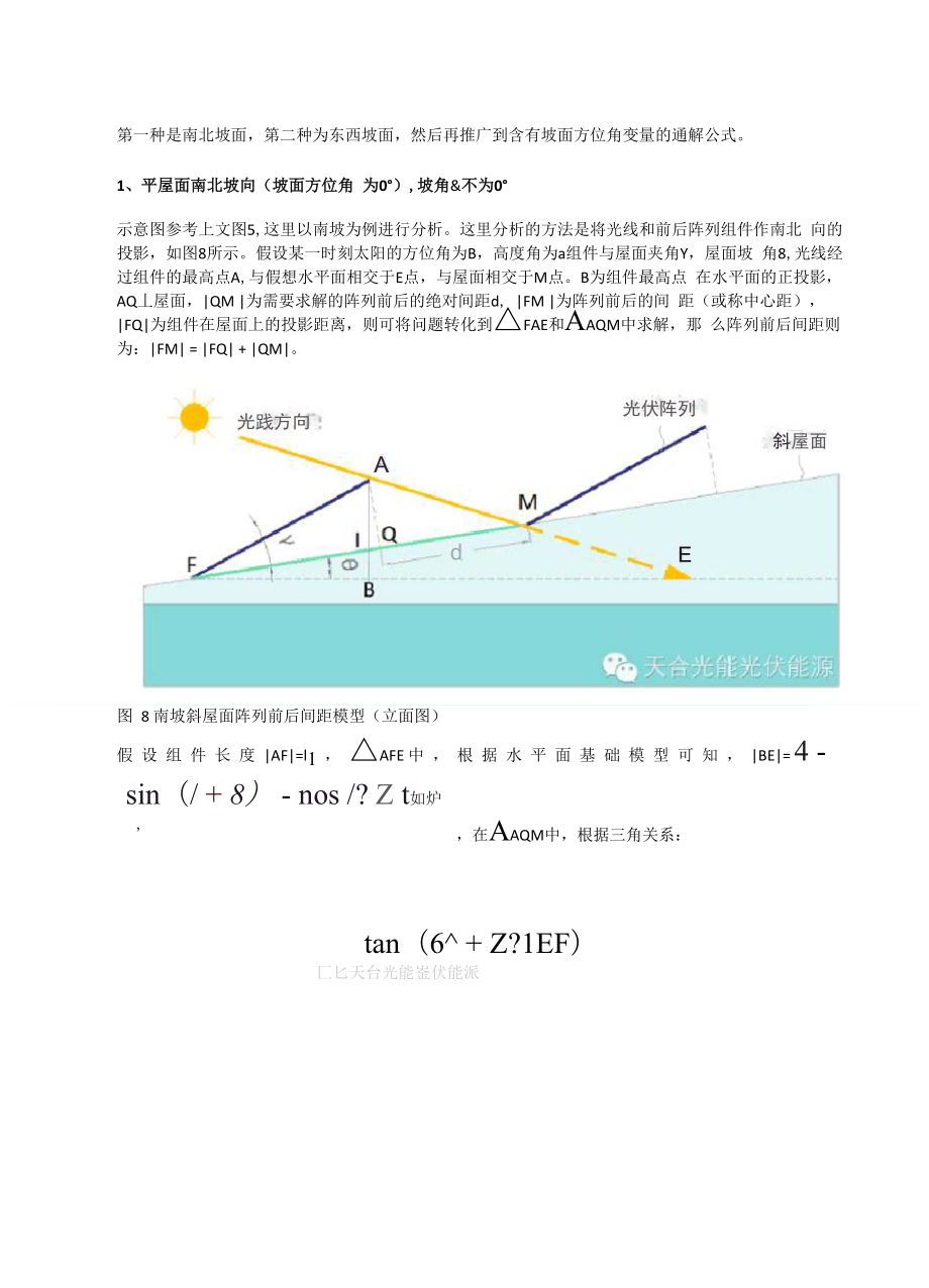 屋顶光伏组件阵列间距计算的深入分析.doc