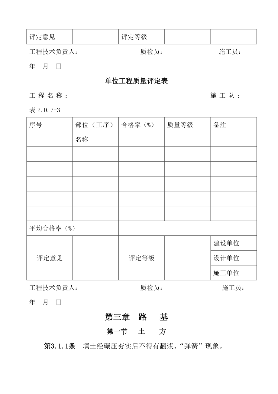 市政工程质量检验评定标准(道路).doc