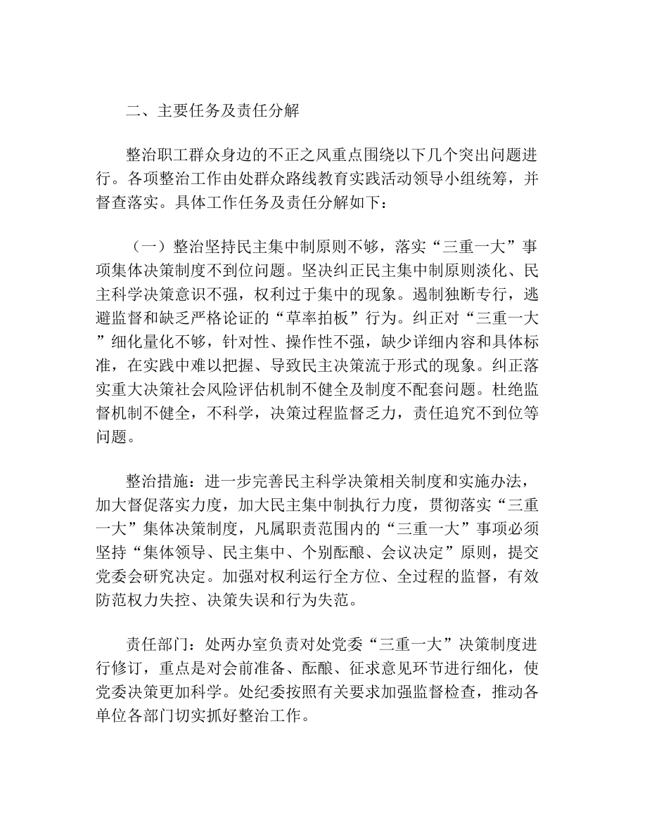 XXX开展纠正群众身边不正之风专项整治活动实施方案.doc