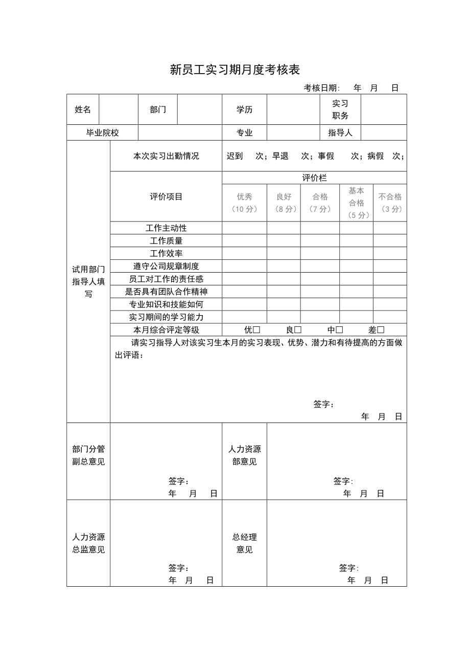 新员工实习期考核办法.doc