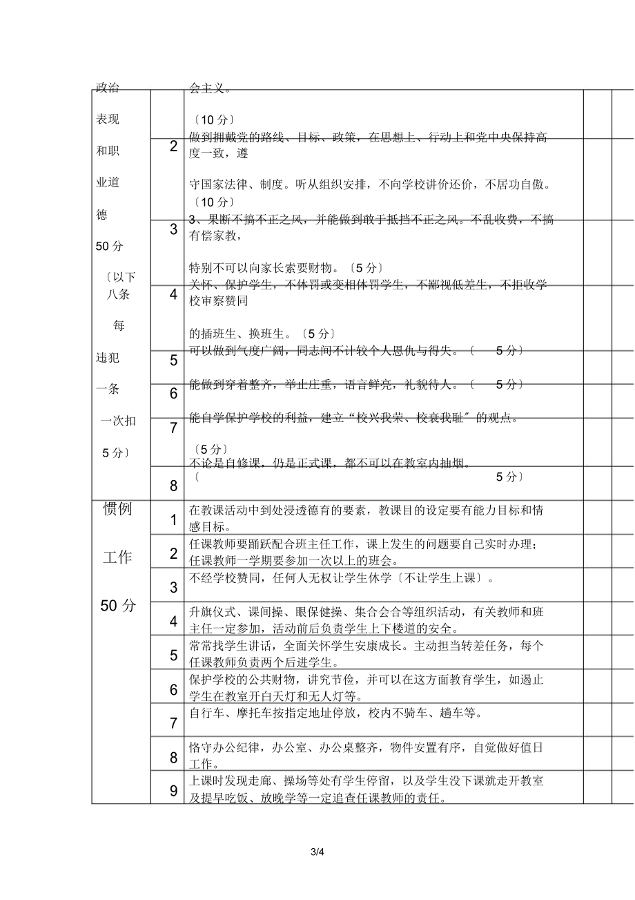 教师德育工作量化考核方案.doc