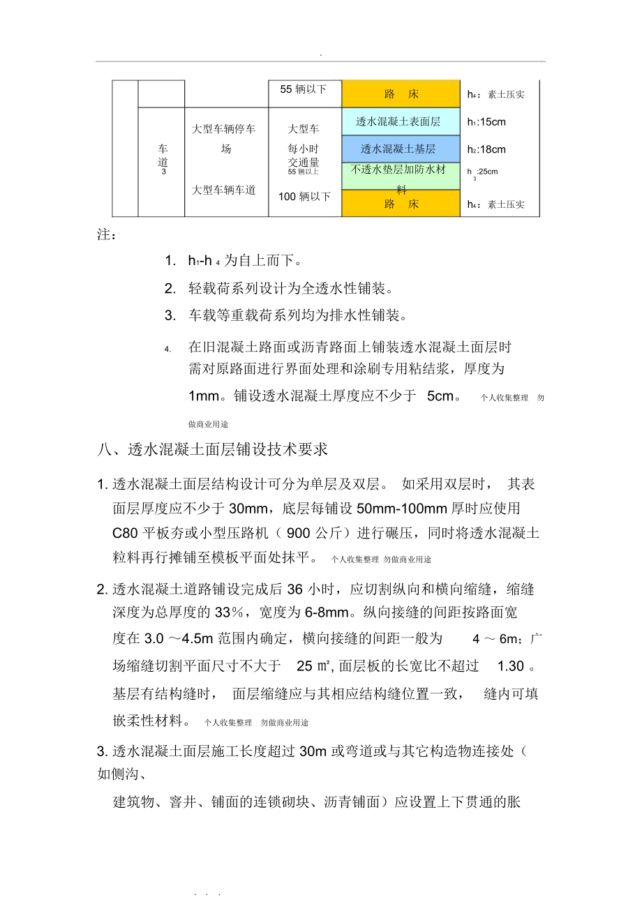 透水水泥混凝土路面技术规程完整.doc