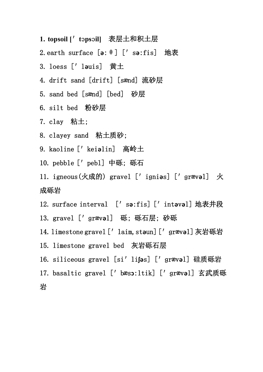 岩石名称中英文对照.doc