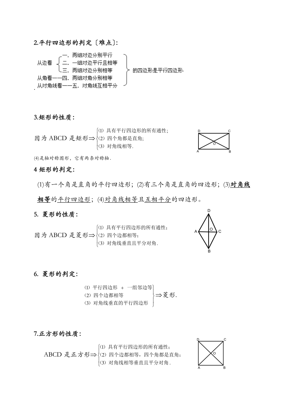 沪科版八年级数学下知识点简要.doc