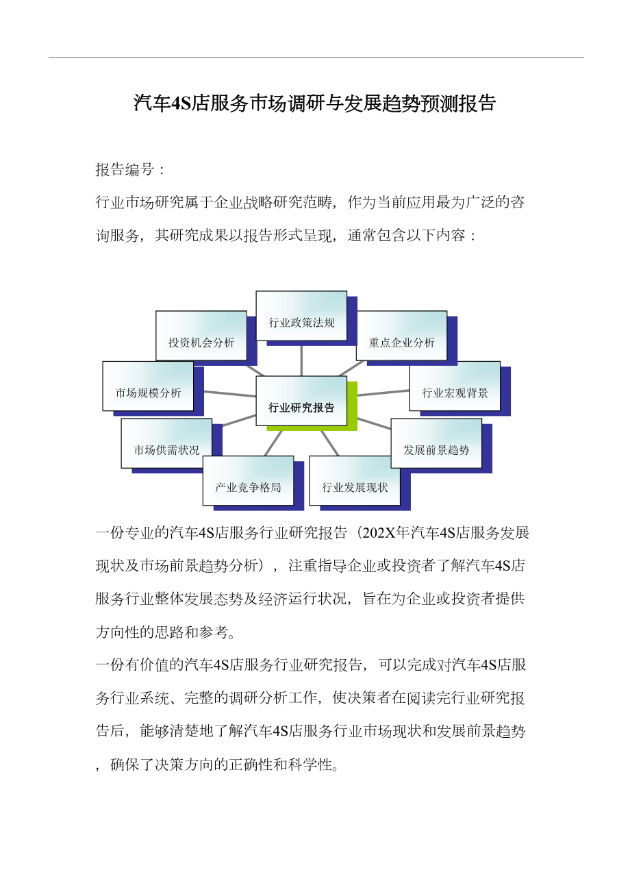 汽车4S店服务发展现状及市场前景趋势分析.doc