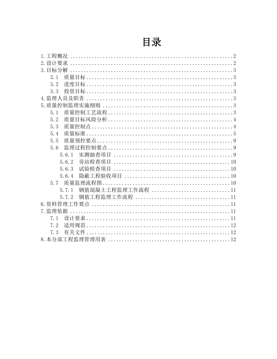 钢筋混凝土分项工程监理实施细则.doc