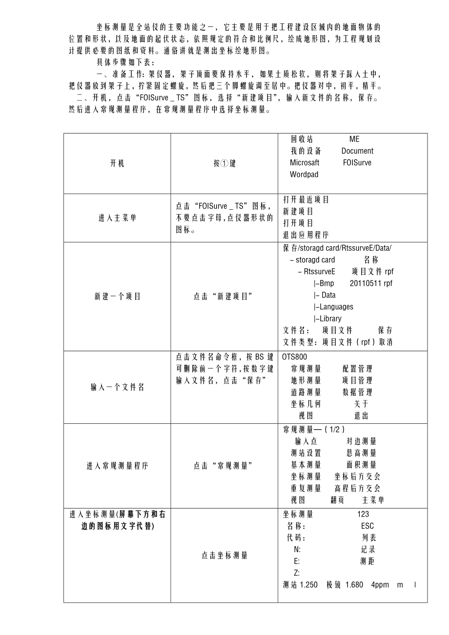 苏一光全站仪坐标测量教程.doc