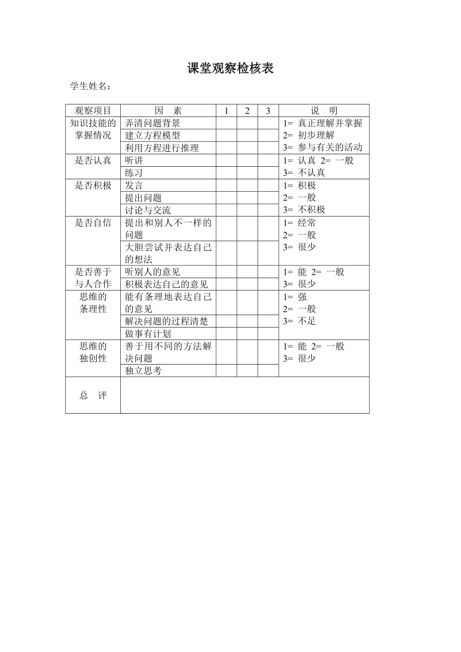 课堂观察检核表.doc