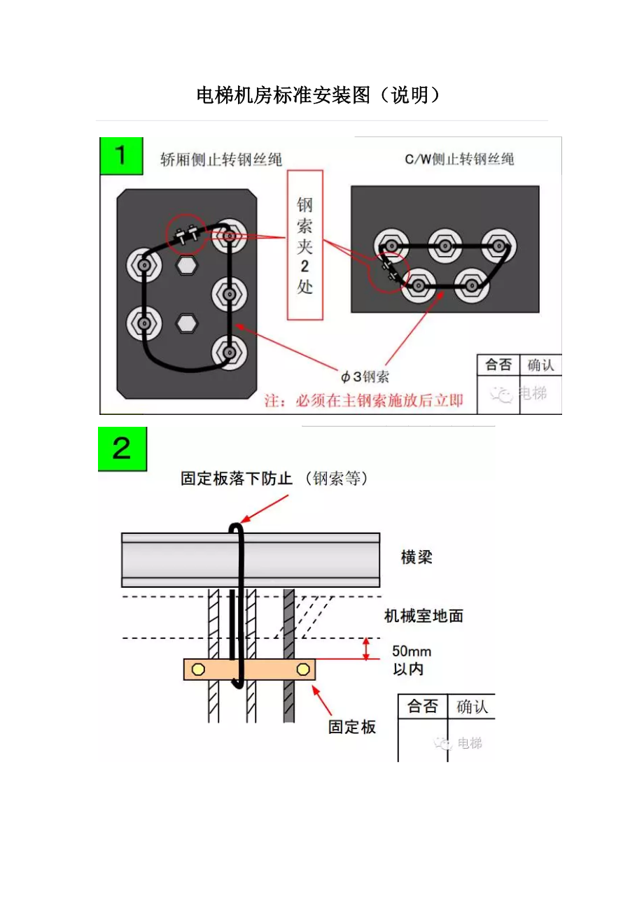 电梯机房标准安装图.doc