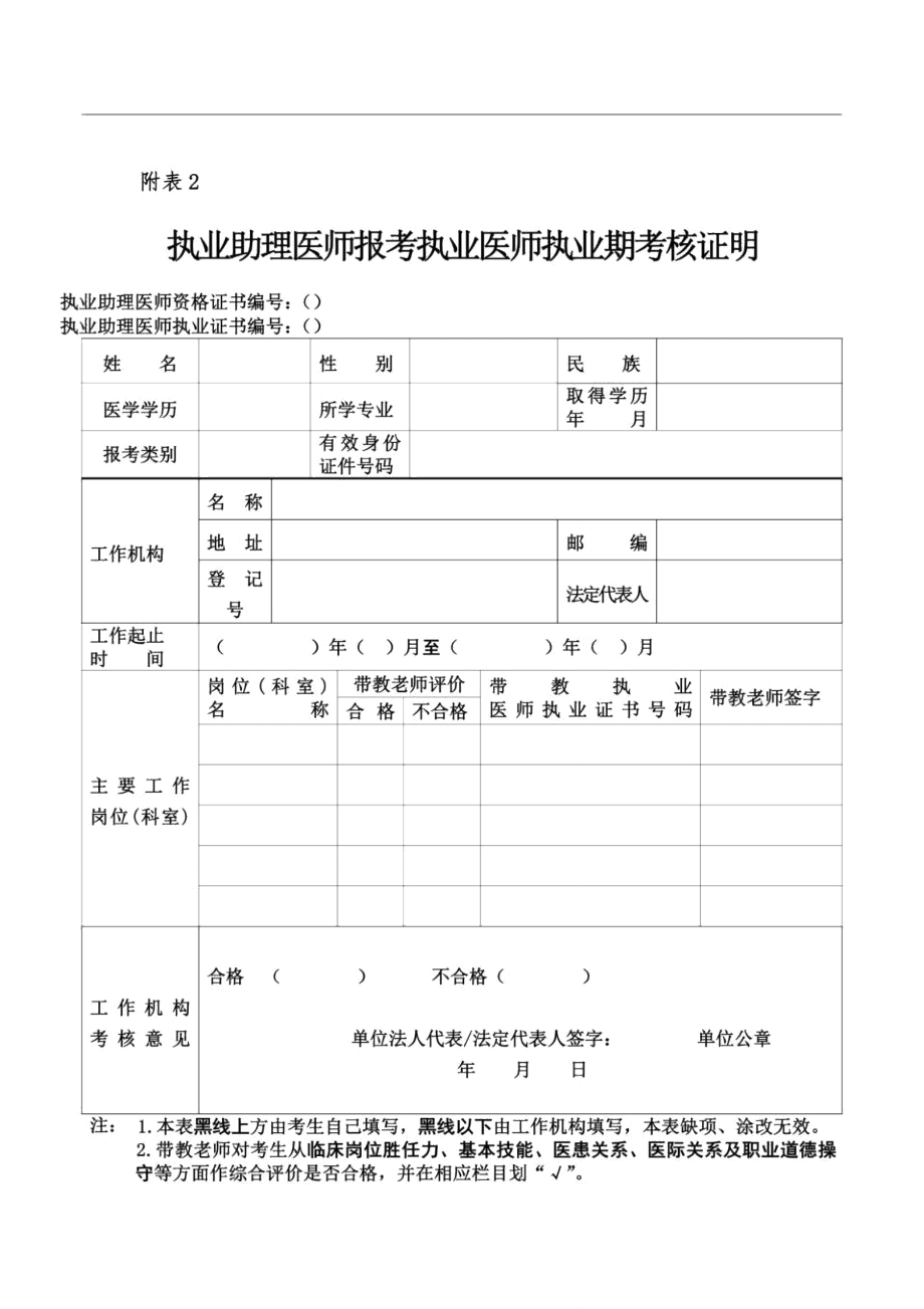 版执业医师考试试用期考核合格证明.doc