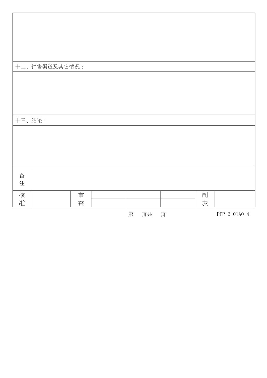 新产品制造可行性报告含设计表单.doc