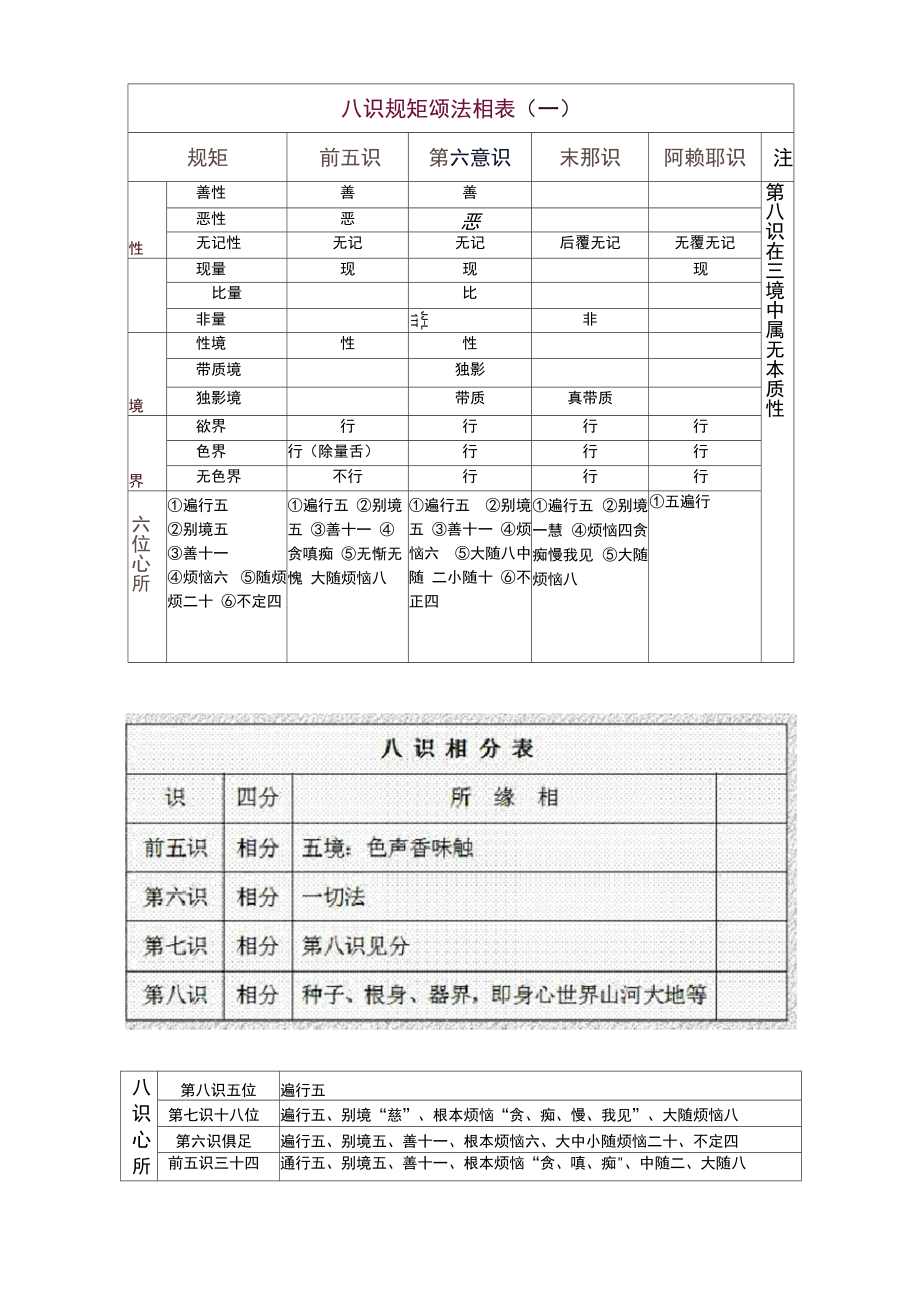 唯识表汇总(和现整理).doc