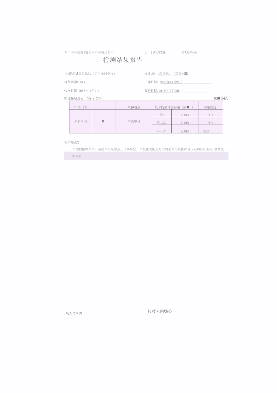 职业病危害因素监测结果公示.doc