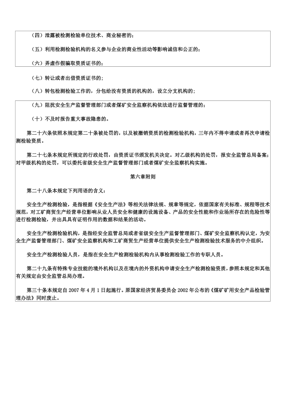 安全生产检测检验机构管理规定.doc